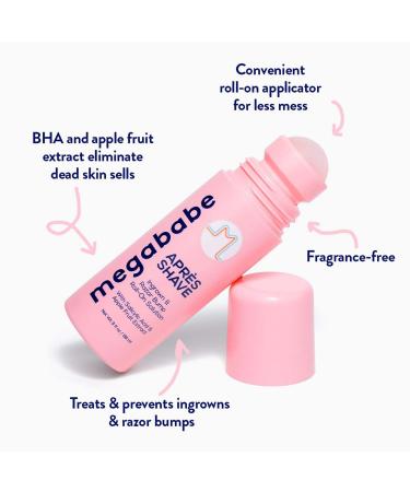 Discover megababe AprÃ¨s Shave - Ingrown Hair & Razor Bump Roll-On 3 oz - Elevate Your Style Instantly! - Buy Online on GoSupps.com
