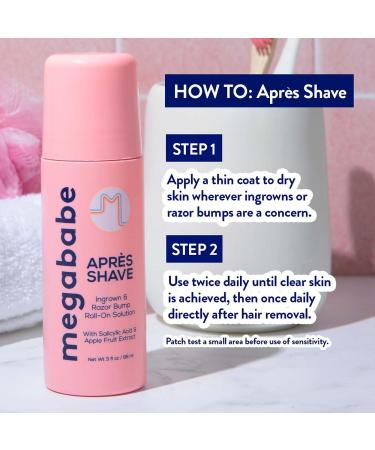 Discover megababe AprÃ¨s Shave - Ingrown Hair & Razor Bump Roll-On 3 oz - Elevate Your Style Instantly! - Buy Online on GoSupps.com