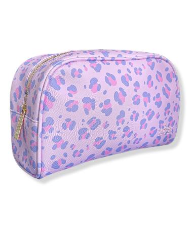 The Vintage Cosmetic Company Lilac Leopard Print Make-Up Bag