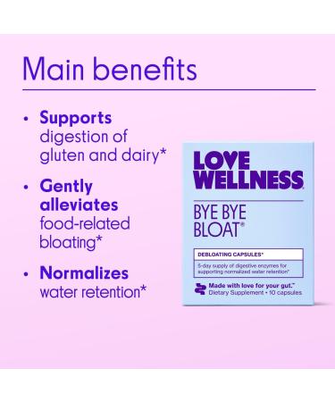 Discover Love Wellness Travel Size Bye Bye Bloat: Debloating Capsules 10 ct ct - Elevate Your Style Instantly! - Buy Online on GoSupps.com