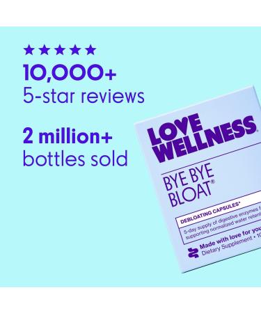 Discover Love Wellness Travel Size Bye Bye Bloat: Debloating Capsules 10 ct ct - Elevate Your Style Instantly! - Buy Online on GoSupps.com