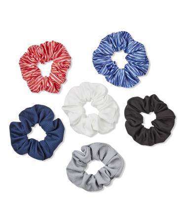 Scünci Play Mixed Fabric Scrunchies 6 ct