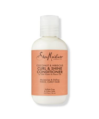 SheaMoisture Coconut & Hibiscus Curl & Shine Conditioner Travel Size 3.2 oz