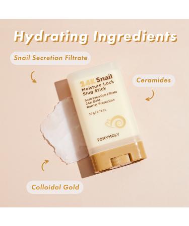 Discover TONYMOLY 24K Snail Moisture Lock Slug Stick 0.7 oz - Elevate Your Style Instantly! - Buy Online on GoSupps.com