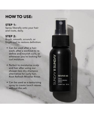 Discover Sunday || Sunday Travel Size Revive Me Daily Curl Refreshing Spray 1.69 oz - Elevate Your Style Instantly! - Buy Online on GoSupps.com
