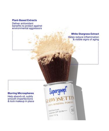 Supergoop! (Glow)setting Powder 100% Mineral SPF 35 0.13 oz - Transform Your Style with the Best Innovation Today! - Buy Online on GoSupps.com