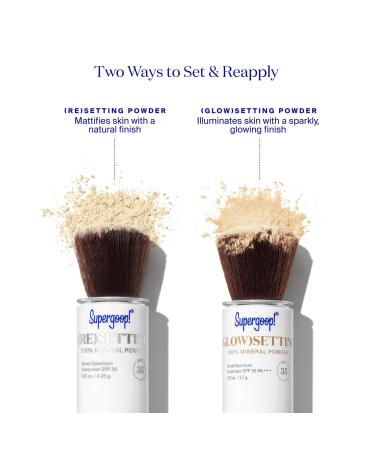 Supergoop! (Glow)setting Powder 100% Mineral SPF 35 0.13 oz - Transform Your Style with the Best Innovation Today! - Buy Online on GoSupps.com