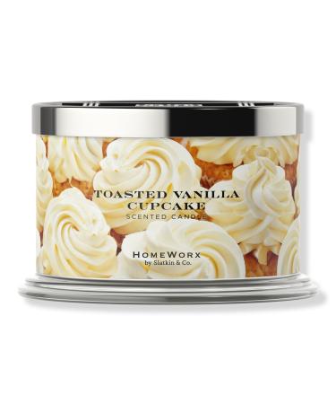 HomeWorx Toasted Vanilla Cupcake 4-Wick Scented Candle