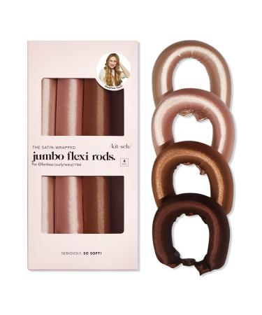 Kitsch Rosewood Jumbo Satin Flexi Rods 4 ct