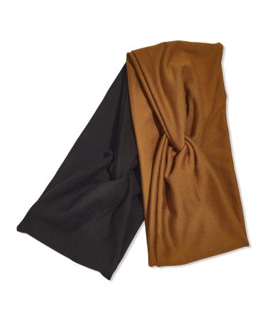 Kitsch Recycled Fabric Wide Headbands 2 ct