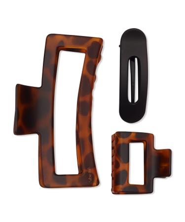 Kitsch Open Rectangle Recycled Plastic Assorted Claw Clips 3 ct