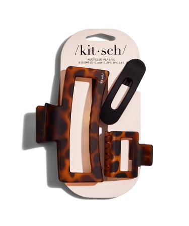 Discover Kitsch Open Rectangle Recycled Plastic Assorted Claw Clips 3 ct - Elevate Your Style Instantly! - Buy Online on GoSupps.com
