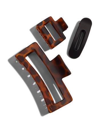 Discover Kitsch Open Rectangle Recycled Plastic Assorted Claw Clips 3 ct - Elevate Your Style Instantly! - Buy Online on GoSupps.com