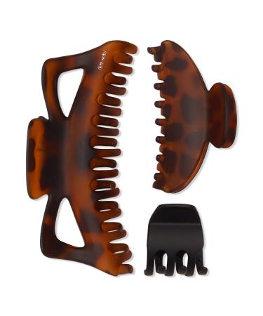 Kitsch Recycled Plastic Assorted Claw Hair Clips 3 ct