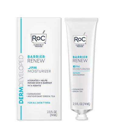 RoC Barrier Renew PM Moisturizer Ceramides + Antioxidant Green Tea 2.5 oz