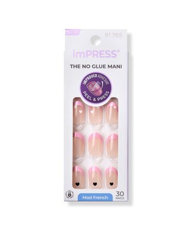 Kiss imPRESS Design Short Press-On Manicure Nails Ditto 30 ct