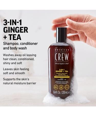 Discover American Crew 3-in-1 Ginger + Tea Shampoo, Conditioner and Body Wash 15.2 oz - Elevate Your Style Instantly! - Buy Online on GoSupps.com