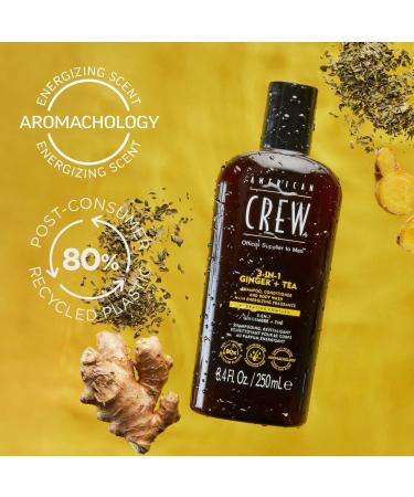 Discover American Crew 3-in-1 Ginger + Tea Shampoo, Conditioner and Body Wash 15.2 oz - Elevate Your Style Instantly! - Buy Online on GoSupps.com