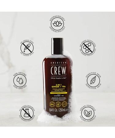 Discover American Crew 3-in-1 Ginger + Tea Shampoo, Conditioner and Body Wash 15.2 oz - Elevate Your Style Instantly! - Buy Online on GoSupps.com