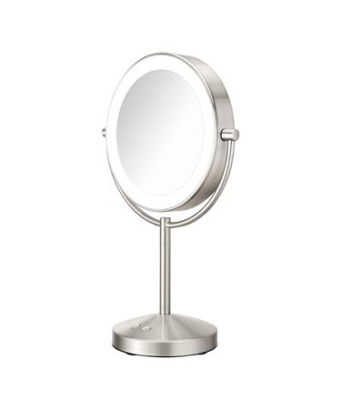 Discover Conair Relfections 1x/10x LED Lighted Mirror Satin Nickel - Elevate Your Style Instantly! - Buy Online on GoSupps.com