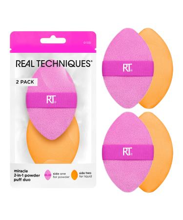 Real Techniques Miracle 2-In-1 Dual Sided Powder Puff Duo 2 ct - Discover Premium Quality Shop now! - Buy Online on GoSupps.com