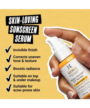 Kiehl's Since 1851 Better Screen UV Serum Sunscreen SPF 50+ 1.7 oz - Transform Your Style with the Best Innovation Today! - Buy Online on GoSupps.com