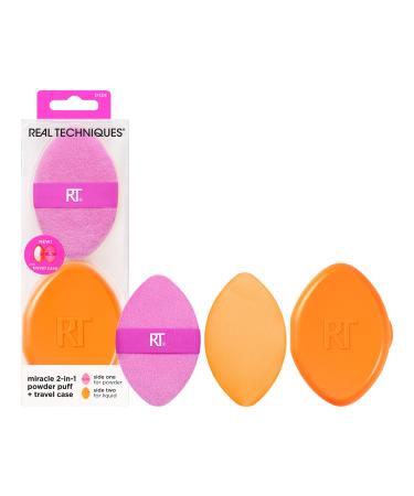 Real Techniques Miracle 2-In-1 Dual-Sided Powder Puff + Travel Case - Transform Your Style with the Best Innovation Today! - Buy Online on GoSupps.com