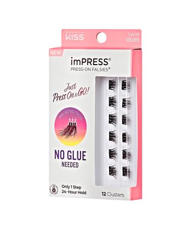 Discover Kiss imPRESS Press-On Falsies Eyelash Clusters, Lavish Volume 12 ct - Elevate Your Style Instantly! - Buy Online on GoSupps.com