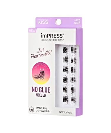 Discover Kiss imPRESS Press-On Falsies Eyelash Clusters, Sassy Wispy 12 ct - Elevate Your Style Instantly! - Buy Online on GoSupps.com