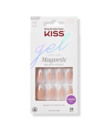 Kiss Gel Fantasy Magnetic Press-On Nails North Coast 28 ct