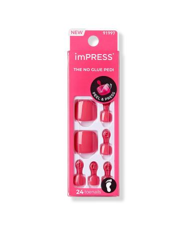 Kiss imPRESS Valentine's Day Free Roundabout Press-On Pedicure Toenails