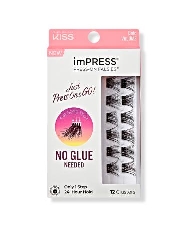 Kiss imPRESS Press-On Falsies Eyelash Clusters, Bold Volume