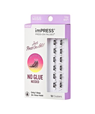 Discover Kiss imPRESS Press-On Falsies Eyelash Clusters, Edgy Wispy 12 ct - Elevate Your Style Instantly! - Buy Online on GoSupps.com