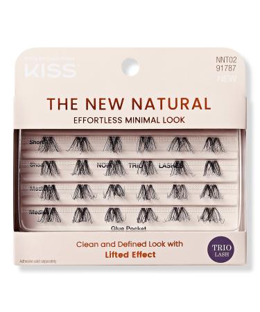 Kiss The New Natural Trio False Eyelashes, Noir