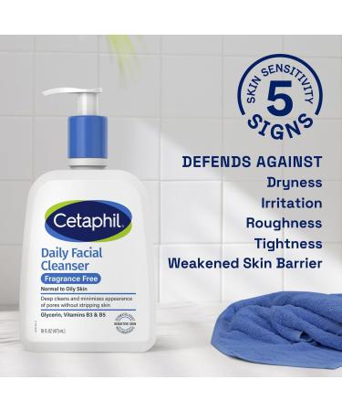 Cetaphil Daily Facial Cleanser Face Wash Fragrance Free for Sensitive Skin 16.0 oz - Transform Your Style with the Best Innovation Today! - Buy Online on GoSupps.com