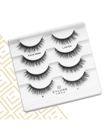 Discover Eylure Luxe Faux Mink Natural Lavish Eyelashes Multipack 4 ct - Elevate Your Style Instantly! - Buy Online on GoSupps.com