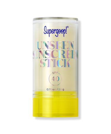 Supergoop! Unseen Sunscreen Stick SPF 40 Invisible Sun Protection 0.7 oz