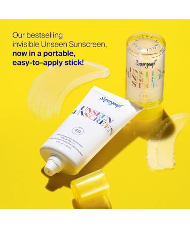 Supergoop! Unseen Sunscreen Stick SPF 40 Invisible Sun Protection 0.7 oz - Transform Your Style with the Best Innovation Today! - Buy Online on GoSupps.com