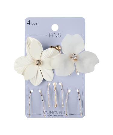 Discover ScÃ¼nci ELITE Flower And Rhinestone U Pins 4 ct - Elevate Your Style Instantly! - Buy Online on GoSupps.com