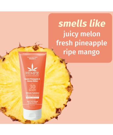 Hempz Sweet Pineapple & Honey Melon Herbal Body Sunscreen SPF 30 6 oz oz - Transform Your Style with the Best Innovation Today! - Buy Online on GoSupps.com