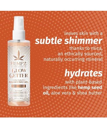 Discover Hempz Glow Getter Herbal Body Mist with Shimmer 4.22 oz - Elevate Your Style Instantly! - Buy Online on GoSupps.com