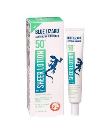 Discover BLUE LIZARD AUSTRALIAN SUNSCREEN Sheer Mineral Sunscreen Lotion for Face SPF 50+ 1.7 oz - Elevate Your Style Instantly! - Buy Online on GoSupps.com