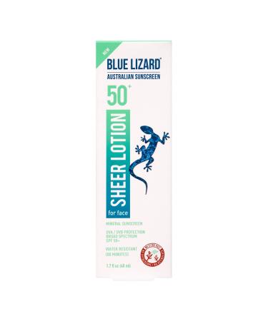 Discover BLUE LIZARD AUSTRALIAN SUNSCREEN Sheer Mineral Sunscreen Lotion for Face SPF 50+ 1.7 oz - Elevate Your Style Instantly! - Buy Online on GoSupps.com