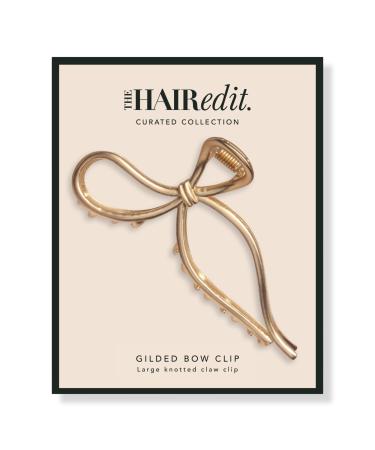 The Hair Edit Gold Gilded Bow Claw Clip