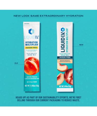 LIQUID I.V. Hydration Multiplier Electrolyte Drink Mix Sugar Free White Peach 10 ct - Discover Premium Quality Shop now! - Buy Online on GoSupps.com