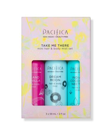 Pacifica Take Me There Mini Hair & Body Mist Set 3 ct