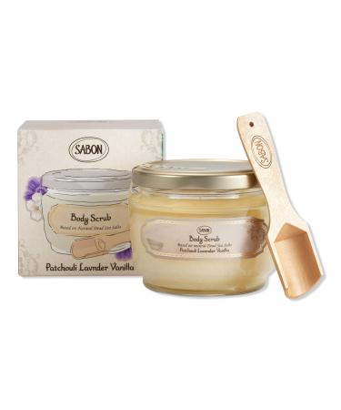 SABON Patchouli Lavender Vanilla Dead Sea Salt Exfoliating Body Scrub 11.3 oz