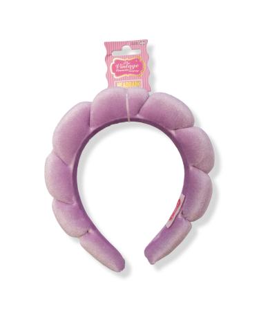 The Vintage Cosmetic Company Padded Lilac Velour Spa Headband