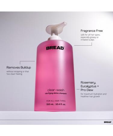 BREAD BEAUTY SUPPLY Clear-Wash: Clarifying Detox Shampoo 10.4 oz - Discover Premium Quality Shop now! - Buy Online on GoSupps.com
