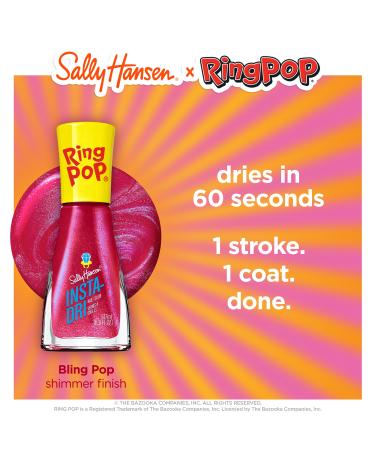Discover Sally Hansen Insta-Dri x Ring Pop Nail Polish Collection Bling Pop (pink polish with subtle blue shimmer) - Elevate Your Style Instantly! - Buy Online on GoSupps.com